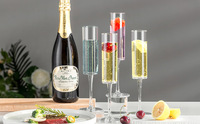 Design moderne 5.5OZ Mariage réutilisable pour flûtes à champagne Coupes à tige en acrylique Verres à vin pour la mariée Anniversaire Toasting Red Co
