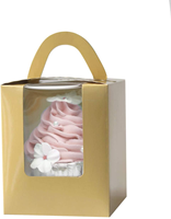 2024 venta al por mayor logotipo personalizado gran oferta nuevo diseño caja de pastel con asa y ventana transparente