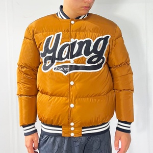 Custom Best Quality <b>Padded</b> Coats Bubble Clothing Outdoor Zip up Jackets Embroidery Patch logo Button Puffer Jacket Manufacturer - Product Image 1