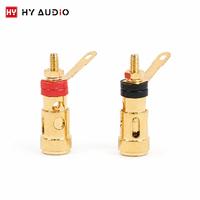 HY AUDIO Bornes de liaison plaquées or, bornes banane en cuivre pur, borniers universels, connecteurs, pièces pour haut-parleurs, vente en gros