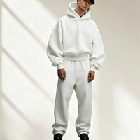 Ensembles de sweats à capuche et pantalons de survêtement surdimensionnés de haute qualité, personnalisés, 450 g/m², style streetwear, deux pièces en coton pour hommes