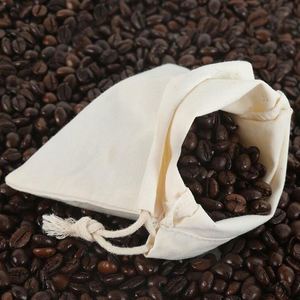 ถุงผ้าแคนวาสขนาดเล็กแบบมีเชือกผูก ผลิตจากผ้าฝ้ายรีไซเคิลได้ 100% ป้องกันฝุ่น พร้อมโลโก้สั่งทำพิเศษ สำหรับบรรจุภัณฑ์ช้อปปิ้งและของขวัญ - Product Image 2