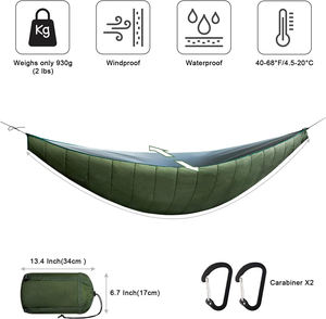 Camping en plein air moustique <span class=keywords><strong>hamac</strong></span> avec mouche de <span class=keywords><strong>pluie</strong></span> Double personne Portable chaud matelassé Pop Up Nylon <span class=keywords><strong>hamac</strong></span> tente Underquilt <span class=keywords><strong>hamac</strong></span> - Product Image 2