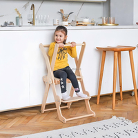 Tabouret d'apprentissage Montessori pour tout-petits, table d'alimentation Waldorf, aide de cuisine, tour d'apprentissage, bureau et chaise, chaise pliable pour enfants