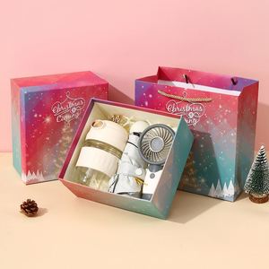 Set de Regalo Creativo de Navidad: Paraguas, Ventilador de Verano, Taza Promocional Ecológica con Logo Personalizable, Regalo de Boda Moderno y Sencillo, Artículos de Oficina de Seda - Product Image 2