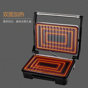Commercial Indoor <strong>Electric</strong> Panini <strong>Grill</strong> Smokeless <strong>BBQ</strong> Barbecue Press Contact Sandwich Griddles Custom Non-Stick Hotels <strong>Outdoors</strong> - Product Image 4