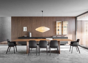 Moderno de madera de lujo restaurante sala de dormitorio de diseño de mesa de comedor de mesa de café conjunto - Product Image 4