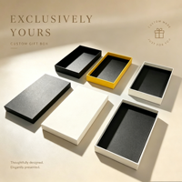 Coffret Cadeau de Luxe Personnalisé avec Logo, Boîte à Bijoux Rigide en Carton Plusieurs Couleurs, Emballage avec Couvercle et Base pour Marque