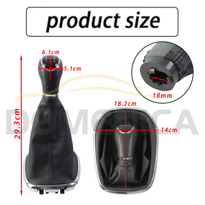 Chevrolet Car Gear <b>Shift</b> <b>Knob</b> 5 Speed Leather Ergonomic Black Manual Transmission Accessory - Product Image 4