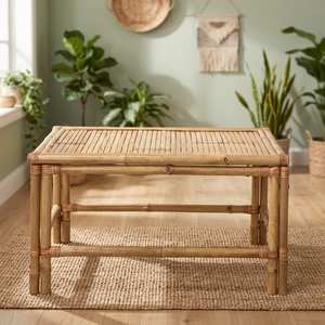 GIA NGUYEN SR-BAMBOO.CRAFT 30 European Retro Solid Bamboo Folding Dining Table with Modern Outdoor Rectangular Foldable <b>Chairs</b> - Product Image 3