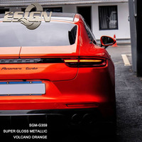 Vinilo Adhesivo para Automóviles Super Brillante Color Naranja Volcánico Metálico (usado)