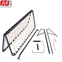 Cadre de lit métallique minimaliste durable et peu encombrant, avec lattes métalliques, idéal pour chambre, appartement, hôtel – Vente en gros usine à prix réduit