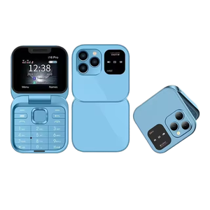 Teléfono <span class=keywords><strong>Móvil</strong></span> 18 Pro para Vacaciones de Verano, Batería de 1000 mAh, Memoria de 32 MB, Doble SIM, Mini Teléfono <span class=keywords><strong>Móvil</strong></span> con Tapa, Español, Francés, 2G GSM, 4G, SOS - Product Image 1
