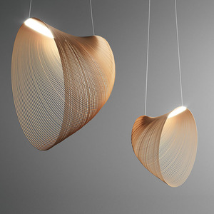 โคมไฟเพดานดีไซน์อิตาลี สไตล์นอร์ดิก สร้างสรรค์ โคมไฟไม้แบบมินิมอล สำหรับโต๊ะอาหาร โคมไฟระย้า - Product Image 2