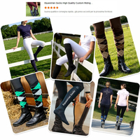 Échantillon Gratuit Chaussettes d'Équitation Fabricant OEM ODM Personnalisées Semelle Épaisse Hiver Automne Chaussettes Équestres