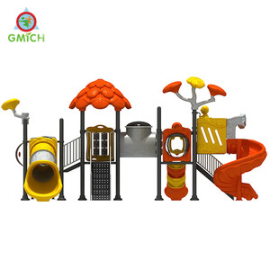 Usine à Guangzhou Fabricants de parcs d'attractions pour enfants Jeux de jardin Ensemble de toboggans en plastique Équipement de terrain de jeu pour enfants en plein air - Product Image 6