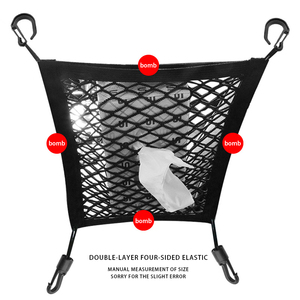 Chất lượng cao thoáng khí đàn hồi túi lưu trữ khoảng cách chuỗi Túi xe trở lại chỗ ngồi Net Organizer với Gizmo chủ - Product Image 6