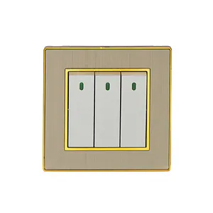 China Light 3 Gang 2 Way Switches Manufacture Wholesales BS UK Acrylic Panel Electrical Smart Switches Wall Smart Switch Socket