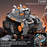 Vente en gros de blocs de construction éducatifs en plastique ABS à télécommande, 50 pièces, modèle de véhicule robotique pour enfants, DIY STEM APP