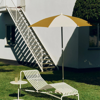 Parasol de plage pliable de 6,5 pieds, style rétro, robuste, portable, à hauteur réglable, pour jardin, plage et extérieur