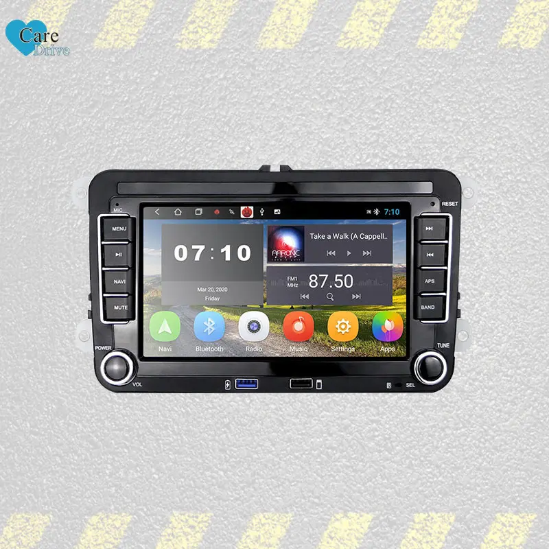 CareDrive 3G 와이파이 7 ''터치 스크린 안드로이드 8.0 Rk Px5 옥타-코어 4Gb 램 32G 롬 특별 자동차 DVD 플레이어 GPS 내비게이션 VW에 대한