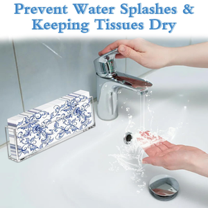 Dispensador de servilletas de acrílico <span class=keywords><strong>Vertical</strong></span> a prueba de agua, toallero de papel para salpicaduras para mesa, cocina, cóctel, toallas de invitados, cajas de pañuelos - Product Image 3