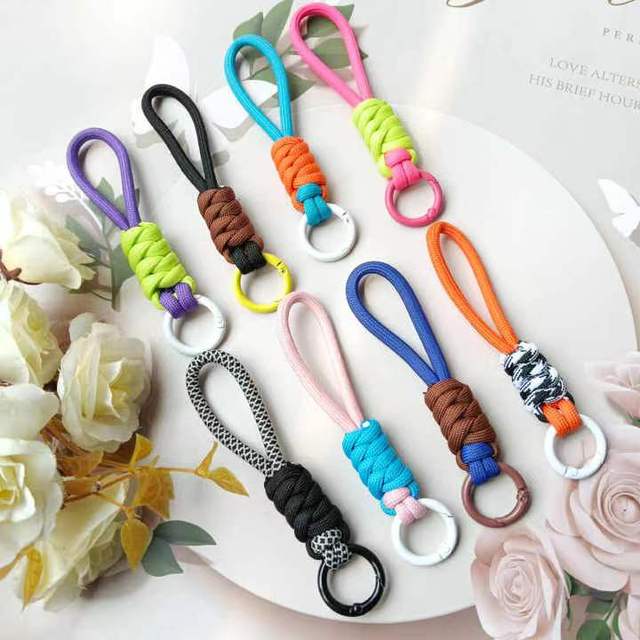 Handmade Custom Classic Woven Paracord Keychain Phone Lanyard with Safe Durable Design