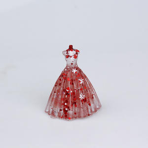 Nouvelle robe de mariée petite jupe en forme de résine époxy cristal puces artisanat cristal naturel guérison énergie pierre femme modèle pour Dec - Product Image 5