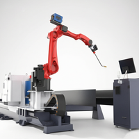 Robot de soudage sur rail industriel pour grandes cuves, machine de soudage robotisée sur rail pour le soudage de récipients sous pression