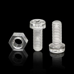 Tornillo de Plástico Transparente con Cabeza Phillips y Tuerca Hexagonal de Acrílico PC, M2.5-M10, Aislado, para Decoración Electrónica - Product Image 1