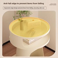 Table basse-lit 2-en-1 haut de gamme pour animaux de compagnie (chiens et chats) style crème, pour humains et animaux, idéale pour salon, chambre à coucher, table de chevet, utilisable toutes saisons
