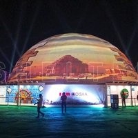 Tente de réception de grande taille pour salon professionnel, dôme de 25 m, 30 m, 50 m, projecteur 360°, imperméable, pour événements commerciaux, fêtes, mariages