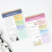 Libreta de Planificación Diaria Personalizada A5 en Inglés, Cuaderno con Espiral, Agenda Portátil, Diario con Lista de Tareas, 104 Páginas