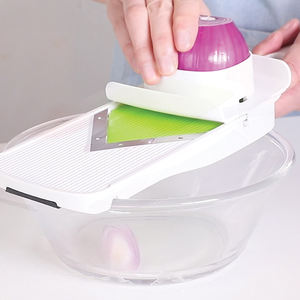 Rebanador de tomate profesional Pp ajustable, verde, manual, para mesa, rebanador de verduras - Product Image 1