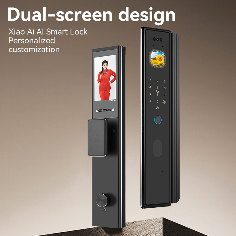3D Face Recognition Fingerprint Password TUYA APP Remote Electronic Door Lock Visual Cat's Eye Cloud Wood Compatible T50F Model · image 4