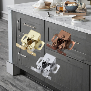 Modern Double Ball Roller Catch Iron Magnetic Cabinet Door for Outdoor Kitchen <b>Spring</b> Style Closet Roller - Product Image 5