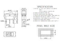 Interrupteur à bascule SPDT ON-OFF-ON 16A 250V125VAC 12V24VDC RL1-5Y13-C-805-B/B-P1