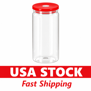 Vaso de Vidrio Transparente de 16oz, 48 Unidades por Caja, Envío Gratis, Entrega Rápida, Latas de Cerveza de Vidrio para Sublimación, Stock Local en EE. UU. - Product Image 1
