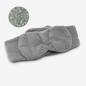 Custom logo heated weighted sleep eyemask steam lavender flaxseed hot cold sleeping weighted eye mask for face