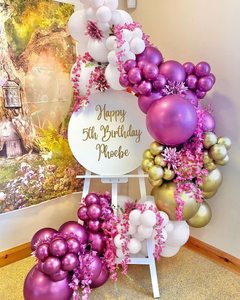 Ensemble de couronnes de ballons blanc or métallisé Ballon <span class=keywords><strong>rose</strong></span> métallisé Douche nuptiale Fête de fiançailles Fête d'<span class=keywords><strong>anniversaire</strong></span> - Product Image 4