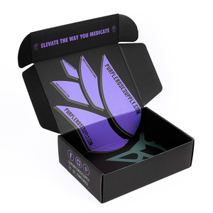 Tùy Chỉnh Phân Hủy Sinh Học Màu Đen Sóng Hộp Các Tông Bao Bì Vận Chuyển Bưu Phẩm Hộp Với Logo In Ấn - Product Image 1