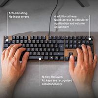 Clavier mécanique filaire OEM ODM KC 200 MX pour bureau, interrupteurs rouges silencieux, design moderne, surface en aluminium, connexion USBA, noir bronze