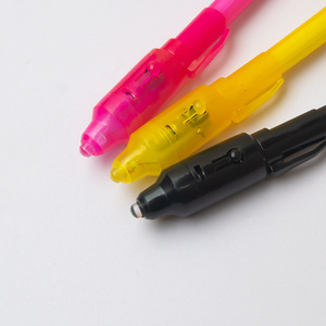Bolígrafo para lámpara LED UV con <span class=keywords><strong>tinta</strong></span> <span class=keywords><strong>Invisible</strong></span> Fluorescente Verificación de dinero Magic Toy Pen Logo Animal Style 1,0mm Cuerpo de plástico - Product Image 3