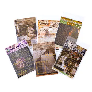22 teile/paket papier Bronzing Sample Data Research Record Handbuch Serie Künstlerische Vintage Journal DIY dekorative Basis papier 6 Modelle