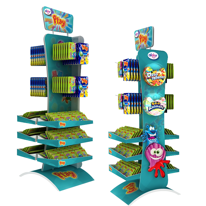 Modern Customized Metal Display Rack for Candy Stores for Supermarkets and Stores Candy Shelf Display — view 4