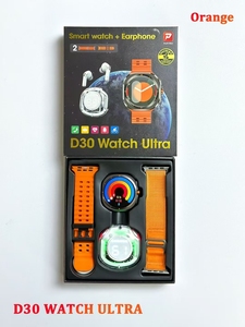 Jam tangan cerdas D30 terbaru, jam tangan cerdas, Ultra cerdas, dengan earbud transparan, set kompas kesehatan Amoled, modis, Relojes, Unisex - Product Image 5