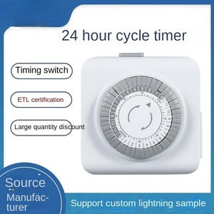 Prise de minuterie 24 heures Prise de minuterie enfichable intérieure et minuterie de lampe et d'éclairage programmable pour prises électriques - Product Image 5