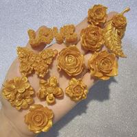 [Collection Dorée Styles Mixtes] Aimant de réfrigérateur lumineux en résine plastique, motif luciole, fait main, pour bijoux DIY, rose