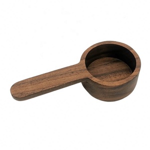 Cuchara de café de mango largo Ecocoffee para el hogar, cuchara molida en madera de nogal, cuchara medidora de madera para granos de café - Product Image 1