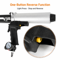 Pistolet à mastic pneumatique double 380 ml/410 ml, pistolet à mastic à air comprimé, pistolet à mastic pour cartouche 2K, cartouche AB
